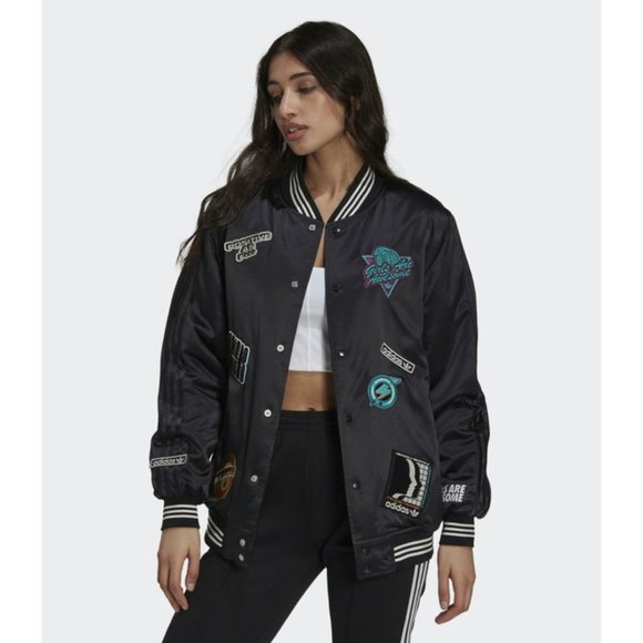 ADIDAS x Girls Are Awesome Collegiate Patch Bomber Jacket - Size Large